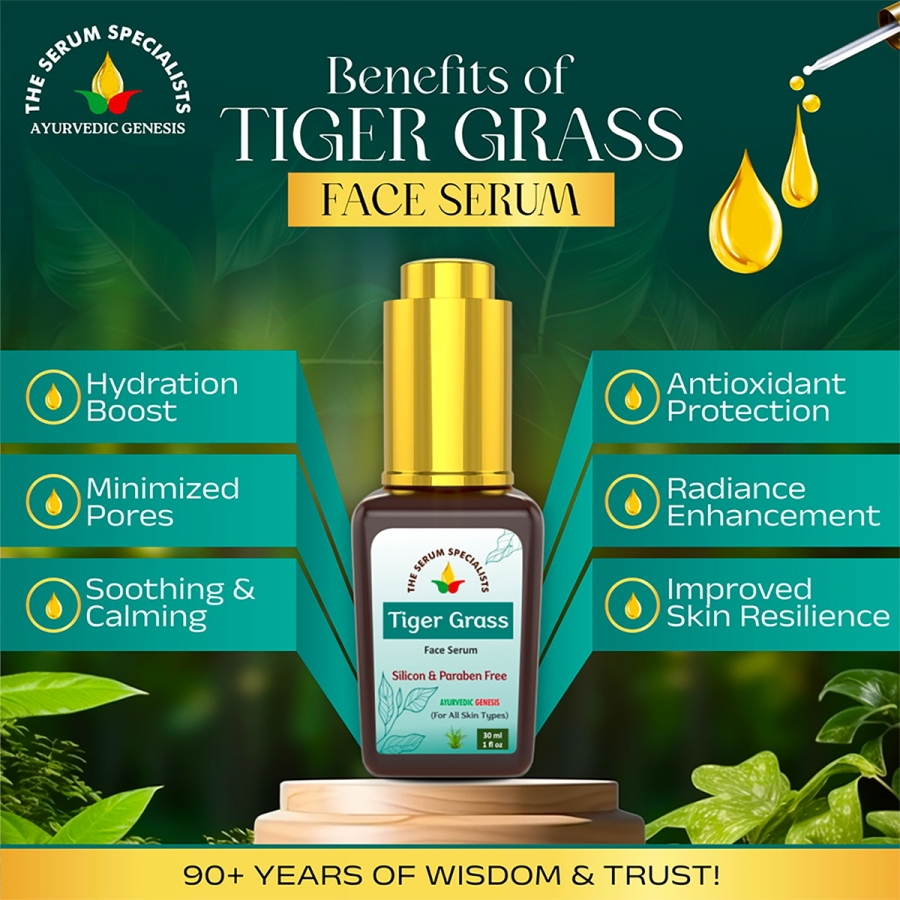 Benefits of Tiger Grass Face Serum The Serum Specialists Ayurvedic Genesis