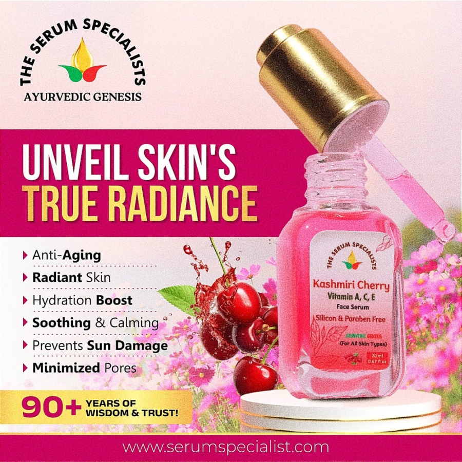 Kashmiri Cherry Vitamin A C E Face Serum The Serum Specialists