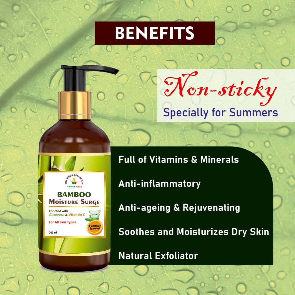 Bamboo Moisture Surge Enriched with Aloe Vera and Vitamin C The Serum Specialists 4