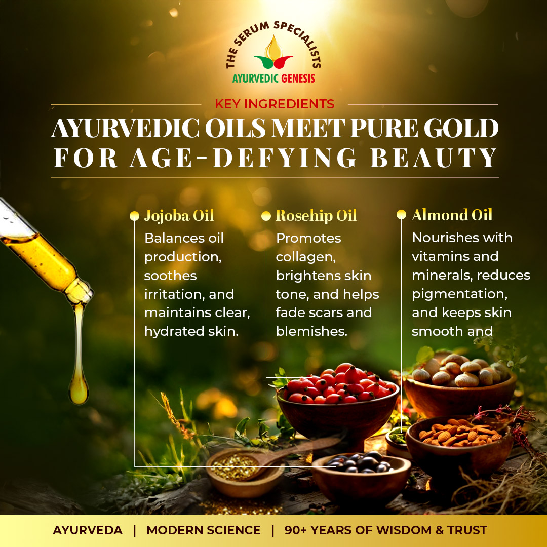 Ingredients 24K Gold Face Serum with Argan, Almond, Jojoba & Rosehip Oils The Serum Specialists 2