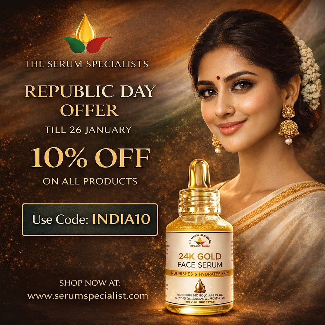 Republic Day Offer on Face Serums Under Eye Serum Lip Serum Nail Body Lotions Moisturizers The Serum Specialists