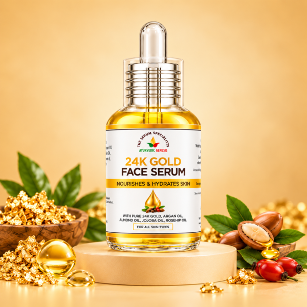 The Serum Specialists 24K Gold Face Serum with Argan, Almond, Jojoba & Rosehip Oils