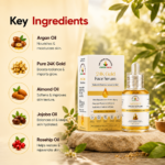 The Serum Specialists 24K Gold Face Serum with Argan, Almond, Jojoba & Rosehip Oils - Image 4