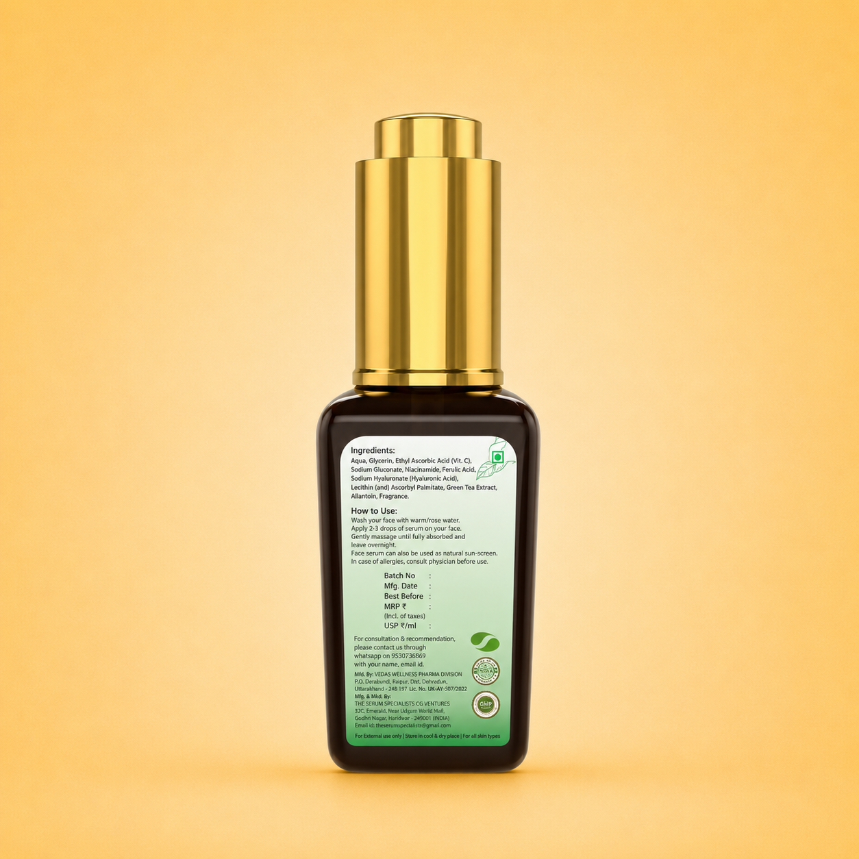 The Serum Specialists Moringa, Flax Seed & Cucumber Face Serum